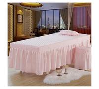 1pcs Bed Sheet Only Solid Beauty Salon Massage Table Skin-Friendly SPA Full Cover with Skirt No Pillowcase for Spa Beauty Salon(Color14,Round Head (70x185))