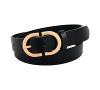 1PCS Belts for Women Ladies Belts Ladies Belt for Dresses for Trousers Jeans Dresses Ladie Fashion Belt with Gold Buckle(Black)