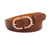 1PCS Belts for Women Ladies Belts Ladies Belt for Dresses for Trousers Jeans Dresses Ladie Fashion Belt with Gold Buckle(Brown)