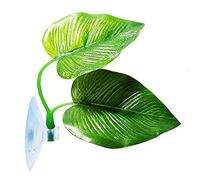 1Pcs Betta Fish Rest Leaf Pad - Aquarium Plants Artificial Hammock for Spawning - Simulation Leaves With Suction Cup - Fish Tank Decorations and Accessories
