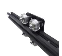 1PCS Black 2020 V slot Anodized Aluminum Profile Extrusion Linear Rail+1PC V gantry plat set slide plate Pulley(450mm with Pulley)