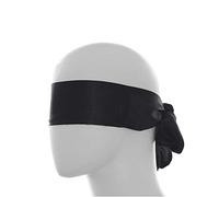 1PCS Black Lacquer Eyeshade Long Slim Ribbon Thin Blindfold Health Eyepatch Stage Prop Satin Cloth Eye Patch Tie Neck Scarf Band Blind Sleep Blinder