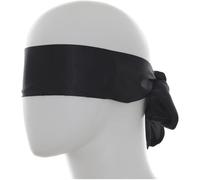 1PCS Black Lacquer Eyeshade Long Slim Ribbon Thin Blindfold Health Eyepatch Stage Prop Satin Cloth Eye Patch Tie Neck Scarf Band Blind Sleep Blinder