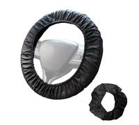1PCS Black Steering Wheel Cover Compatible with Disklok, Soft Oxford Cloth Material Car Steering Wheel Protector, Anti-slip Breathable Design, Protects from Scratches, Comfortable for Car Enthusiasts