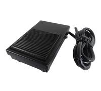 1Pcs Black TFS-1 Metal Non-slip Momentary Electric Power Foot Pedal Switch 250V AC 10A Waterproof SPDT On Off 1NO1NC(2 meter wire)