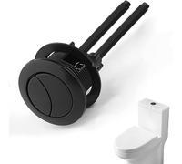 1pcs Black Toilet Flush Button, 38mm 48mm 58mm Dual Flush Toilet Water Tank Valve Round Head Toilet Button for Home Bathroom Hotel(Fits 48mm-54mm Hole)