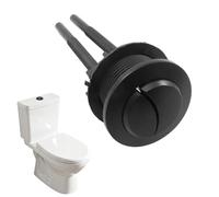 1Pcs Black Toilet Flush Button Replacement,38 mm Dual Flush Push Button for Toilet,Round Flush Button Kit,Round Plastic Close Coupled Toilet Push Buttons,Toilet Tank Replacement Accessorie