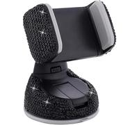 1PCS Bling Diamond Car Phone Holder Bling Crystal Car Phone Mount Adjustable Multi-Purpose Air Outlet Car Navigation Bracket with Suction Cup Rotating Phone Holder Car Accessories for Women Girls F