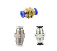 1pcs Blue Black White PM Pneumatic Fitting Pipe Connector Tube Air Quick Fittings Water Push in Hose Couping 4mm 6 8 10 12mm(12mm(Black))