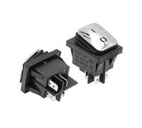 1PCS BLUE LIGHT KCD4 Stainless Steel Face 4Pin Lamp Boat Switch