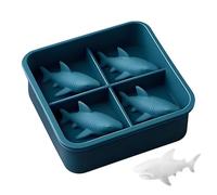 1PCS Blue Shark Ice Cube Tray, 3D Novelty Shark Ice Mould Silicone, Easy-Release Design for Smooth Ice Removal, Ideal for Chilling Whiskey, Cocktails, Juice & Drinks at Home, Parties & Bars