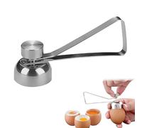 1PCS Boiled Egg Topper Silver Egg Topper Cutter Large Egg Opening Stainless Steel Eggshell Cutter Handheld Egg Topper for Boiled Eggs Break Kitchen Tools for Soft Hard Egg Pudding Desserts