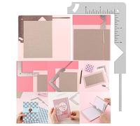 1Pcs Book Cover Guide,5-in-1 Stainless Steel Metal Bookbinding Cover Tool for Making Book Cover Creating Book or Album Covers Out of Chipboard Makes Creating Covers Out of Chipboard Simple.