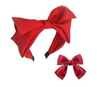 1pcs Bowknot Hair Clip, Ponytail Clip, Wide Brimmed Headband, Washing Headband, Fashion Hair Accessories for Ladies and Children, Suitable for Many Hairstyles (Red)