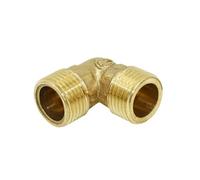 1pcs Brass 1/2" 3/4" Elbow Connection Copper Metal Threaded Water Pipe Connector Knee Elbow 90 Degrees Hose Repair (1I2)