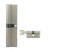 1pcs Brass Door Lock Cylinder with 5 Keys - Double Unlocking Mechanism for Interior and Exterior Doors - Fits 35-45mm Thickness(L 60mm)