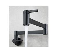 1pcs Brass Double Switch Basin Faucet Kitchen in-Wall Foldable Single Cold Tap Mop Sink Extension Pot Filler for Kitchen(Color 2)