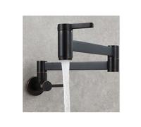 1pcs Brass Double Switch Basin Faucet Kitchen in-Wall Foldable Single Cold Tap Mop Sink Extension Pot Filler for Kitchen(Color 3)