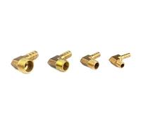 1pcs Brass Pagoda Connector 6 8 10 12 14mm Hose Barb Fitting Thread 1/8" 1/4" 3/8" 1/2" Elbow L-Shape Water Pipe(Barb 16mm 1/4")