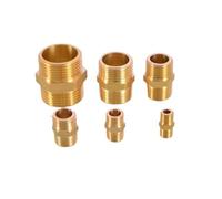 1pcs Brass Pipe Hex Nipple Fitting 1/8" 1/4" 3/8" 1/2" 3/4" 1" British Standard Pipe Male Thread Quick Adapter Coupler Connector(1l8 to 1l2)