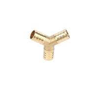 1pcs Brass Splicer Pipe Fitting Y Shape 3 Way Hose Barb, 6mm 8mm 10mm 12mm 14mm 16mm 19mm Barbed Connector Joint Coupler Adapter(6mm)