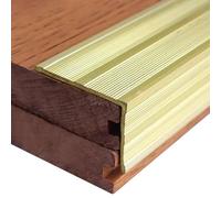 1pcs Brass Stair Nosing Edge Trim - Anti Slip Step Edge Protector Strip for Wood, Tile, and More - Staircase Nose Guard Molding(38x29mm)
