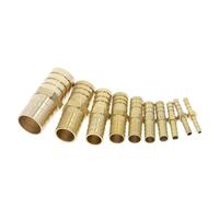 1PCS Brass Straight Hose Pipe Fitting Equal Barb 4mm 5mm 6mm 8mm 10mm 12mm 16mm 19mm 25mm Gas Copper Barbed Coupler Connector Adapter Parts & Connectors(4mm)
