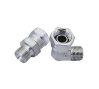 1pcs British Pipe 1/8" 1/4" 3/8" 1/2" BSPT Thread 60 Degree Cone Straight Elbow Hydraulic Oil Pipe Joint Transition Hydraulic Fittings(2B,1/4")