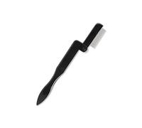 1pcs Brow Brush,Stainless Steel Teeth Eyebrow Comb EyelashSeparator,Portable Folding Eyelash Comb BrushTool,Eyelash Folding Brush Grooming Brushfor Girls Women Making Up Supplies(BLACK)