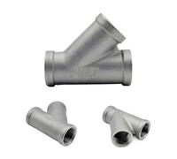 1PCS BSP 304 Stainless Steel Male Threaded Elbow Female Connector 45/90 Degree Elbow Pipe Connector Butt Adapter Pipe Fittings(Y-45-F,1.25 Inch)