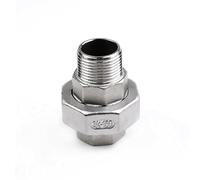 1pcs BSP Female to Male Thread 304 Stainless Steel Union Pipe Fitting Connector Adapter for DIY Hose Connections(3/8Inch)