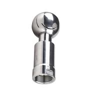 1pcs BSP1/2"-2" Inch SS304 Stainless Rotary Spray Ball Sanitary Female Thread CIP Tank Cleaning Head 360 Degree Coverage Wash Fitting(3/4")