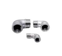 1PCS BSPT 1/8" 1/4" 3/8" 1/2" 3/4" Stainless Steel SS304 Female X Male Fuel Street 90 Elbow Threaded Pipe Fittings for Water Gas Oil(1.5 Inch)