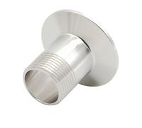 1pcs BSPT 304 Stainless Steel Sanitary Male Threaded Ferrule Pipe Fitting Tri Clamp Adapter for Hose Connection(Dn25 Od 50.5mm)