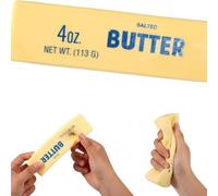 1Pcs Butter Squishy Stress for Adults, Cute Realistic Butter Stick Shape, 9.4 × 2.5 inch Slow Rebound Funny Themed Desk Decor for Office & Home