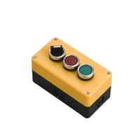 1PCS button switch control box plastic handheld self-start button waterproof box industrial emergency stop LA38(3Hole-02)