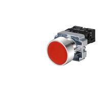 1pcs Button Switch XB2 Series 22mm Self Reset Mushroom Head Emergency Stop Press Rotary Knob Key Start Power Control(Flat-Reset-Red)