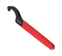 1pcs C Type Hook Spanner Wrench Collet Chuck for 38-42mm Fasten Remove Round Nut with Red Non Slip Rubber Handle Hand Tools(C68-72mm)
