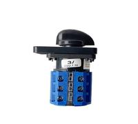 1pcs CA10 Voltmeter Cam Switch 3 Phase 4 Wire 7 Position 20A 690V Changeover Rotary Selector 12 Terminals LW26 YMW26
