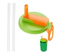 1pcs Can Lids for Fizzy Drinks Green Orange Soda Can Lids with Straw,Straw Soda Can Lid,Spill-Proof Carbonated Beverage Can Lid,Reusable,Suitable for Standard Canned Beverages,Juice,Beer