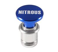 1pcs Car Cigarette Lighter Plug Replacement Car Lighter Heater EJECT FIRE MISSIL Button 12V Power Source Dustproof Plugs Cover Push Button Fits Most Automotive Vehicles (Blue NITROUS)