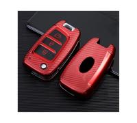 1pcs Car Flip Key Case Cover For Hyundai For Elantra For Solaris For Tucson I30 I35 I40 For KONA For Genesis For Santa Fe For Azera(Red)