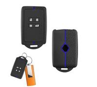 1PCS Car Key Cover for Renault Fashionable Key Cover for Renault Kadjar Compatible Key Cover for Renault Clio for Clio Megane Koleos Kadjar Captur Espace Dacia Duster 4 Buttons (Blue Line)