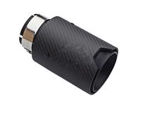 1PCS Car Muffler Tip With Carbon Fiber Tail Throat Modification Compatible For BMW F30 F31 F22 F23 F32 F33 F36 F10 F12 M2 M3 M4(In 60mm matte)