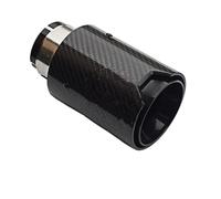 1PCS Car Muffler Tip With Carbon Fiber Tail Throat Modification Compatible For BMW F30 F31 F22 F23 F32 F33 F36 F10 F12 M2 M3 M4(In 60mm glossy)