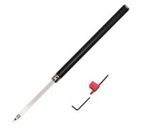 1pcs Carbide Tipped Wood Turning Lathe Tools, Lathe Chisel Bar Blades Gouge Skew Spear 35 Degree Detailer Wood Tools with Diamond Inserts and Black Handle