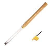 1pcs Carbide Tipped Wood Turning Lathe Tools, Wood Turning Lathe Chisel Tool Bar with 16mm Round Carbide Insert and Solid Wooden Handle Carbide Tipped Finisher Tool