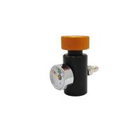 1pcs Carbon Dioxide CO2 Nitrogen Refill Station Adaptor G1/2 On/Off ASA Aadapter with 8mm Quick and Mini Pressure Gauge(5K no Bleed Valve)