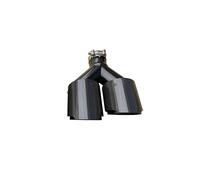 1PCS Carbon Fib Muffler Exhaust System Modify By Automobile Universal Modeling Double-Outlet Tail Throat Nozzle Tips(R-54mm IN-89mm OUT)