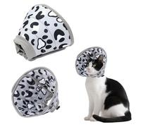 1PCS Cat Cone Collar Cat Cones to Stop Licking Adjustable Anti Scratch Cat Head Cone for Small Cat Dog(Grey, M)
